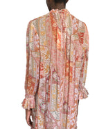 Zimmermann Orange Multi Floral Longsleeve Dress - 1 / M