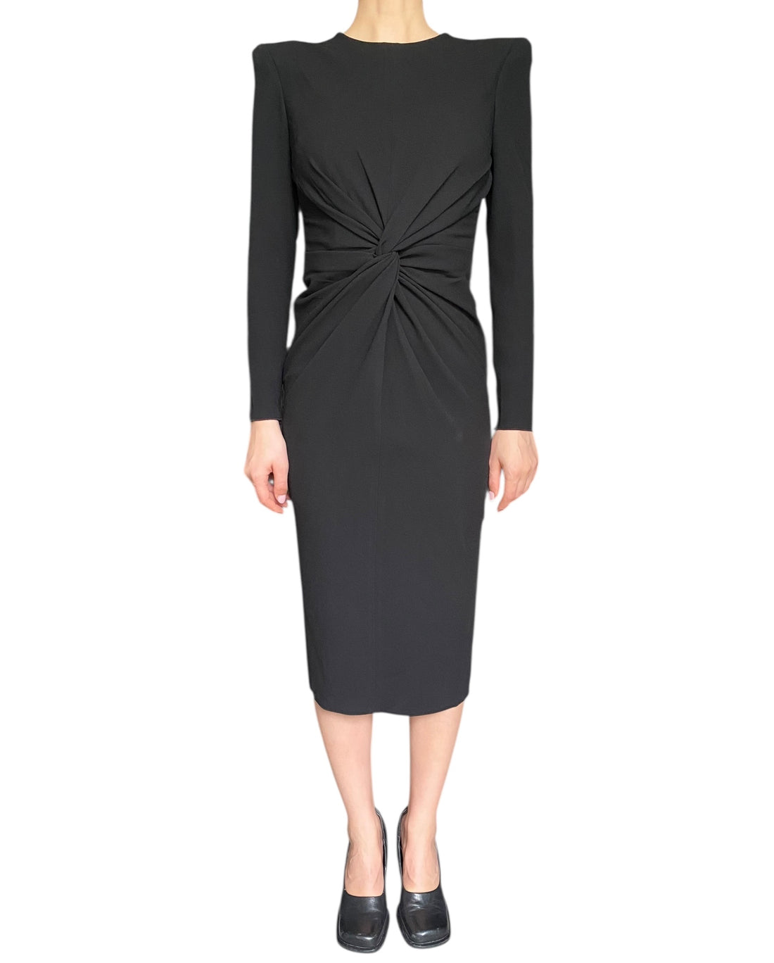 Alex Perry Black Knot Midi Dress - US 8 I MISS YOU VINTAGE Alex Perry Black Knot Midi Dress - US 8 I MISS YOU VINTAGE