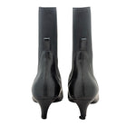 Toteme Black Smooth Grain Leather Square-Toe Mid-Heel Chelsea Boot - 37