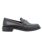 Chanel 24S Camelia CC Black Calfskin Loafer - 37