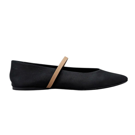 Saint Laurent Black Satin Crepe Gio Ballet Flats - 37