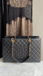 Chanel Black Caviar Leather GST XL Grand Shopping Tote GHW