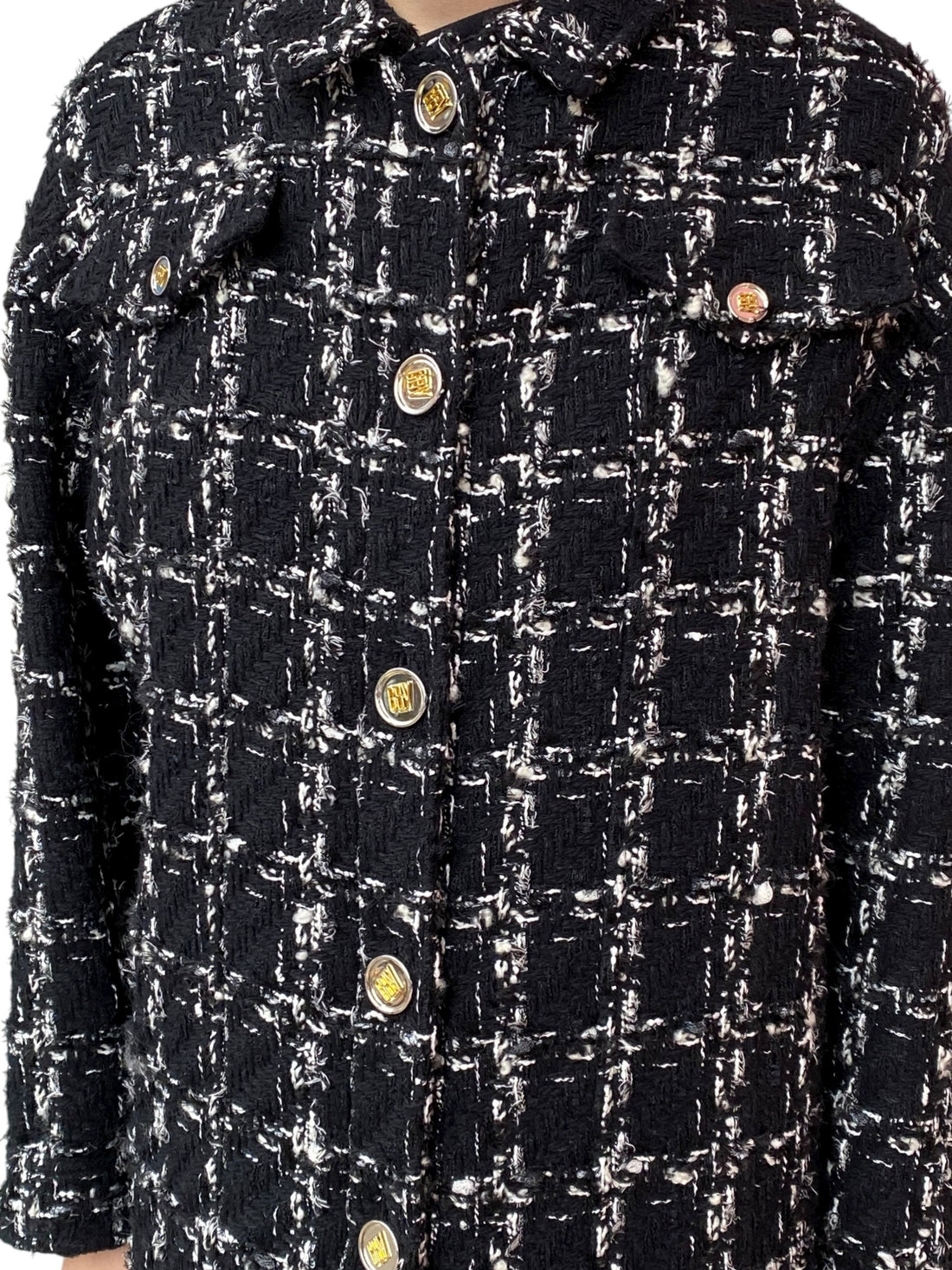 Giambattista Valli Black Tweed Coat  - 40 / US 6