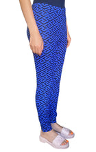 Versace Blue Logo Printed Leggings - 44 / US 6-8