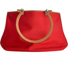 Ferragamo Red Canvas Shoulder Tote Bag