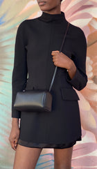 The Row Black Lambskin Leather 90's Leather Shoulder Bag Mini 21cm