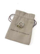 David Yurman Yellow Sterling Silver Quartz Chatelaine Bypass Ring