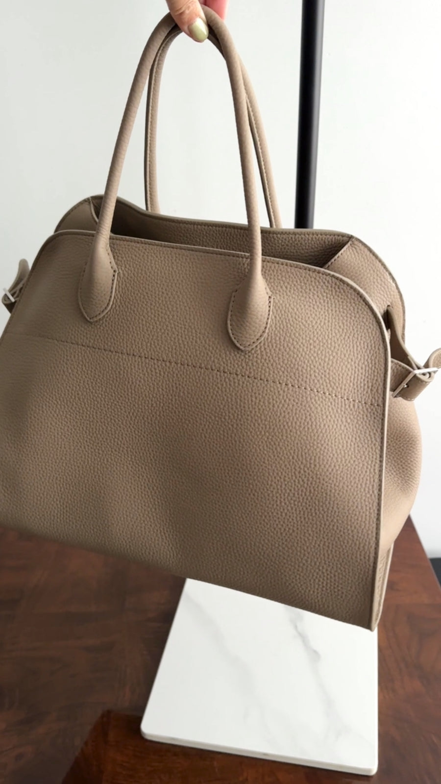 The Row Light Beige Soft Margaux 15 Tote Bag