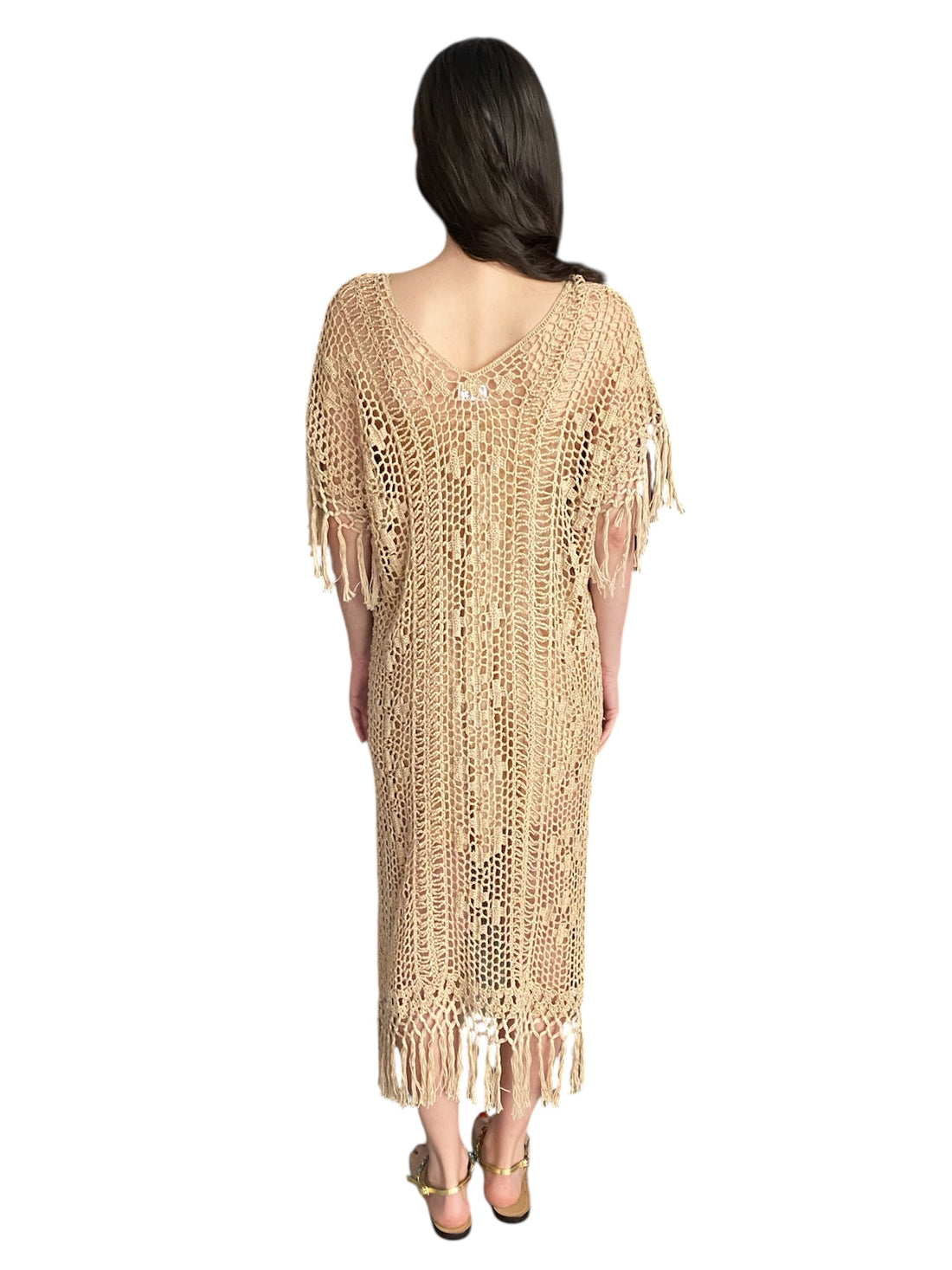 anna kosturova crochet dress Anna Kosturova Crochet Kaftan Dress