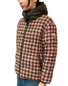 Moncler Pink Chevril Houndstooth Puffer Jacket - 1 / S-M