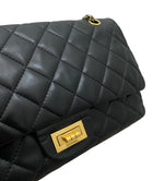 Chanel Black Leather 2.55 Reissue 277 Double Flap GHW