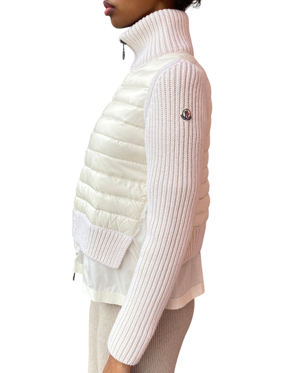 Moncler Maglione Combo Knit Padded Jacket - S