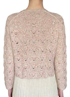 Loro Piana Pink “Verbania” Silk Blend Floral Button Knit Cardigan - S / US 4-6