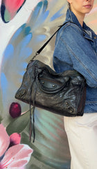 Balenciaga AW2012 Lambskin Arena Classic City Medium Moto Bag