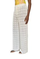 Calle De Mar Ivory Knit Patchwork Trousers - S / US 4