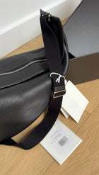 The Row Black Leather Slouchy Banana Bag