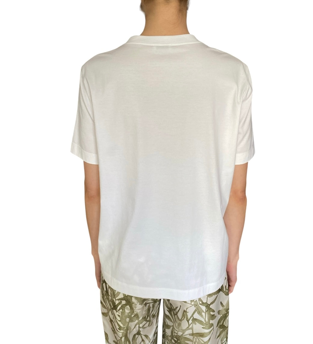 Brunello Cucinelli White Cotton Monili Pocket Tee Shirt - S / US 6