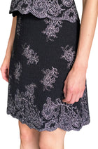 Giambattista Valli Black Floral Embroidered Boucle 2-Piece Tank & Skirt Set - IT 44 / US 6-8