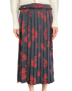 Simone Rocha Black and Red Floral Printed Skirt - XXL