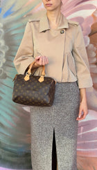 Louis Vuitton Brown Monogram Coated Canvas and Leather Speedy Boston Bag 25