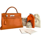 Hermes Orange Epsom Kelly 32 Retourne PHW Bag