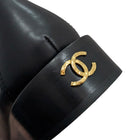Chanel 24S Camelia CC Black Calfskin Loafer - 37