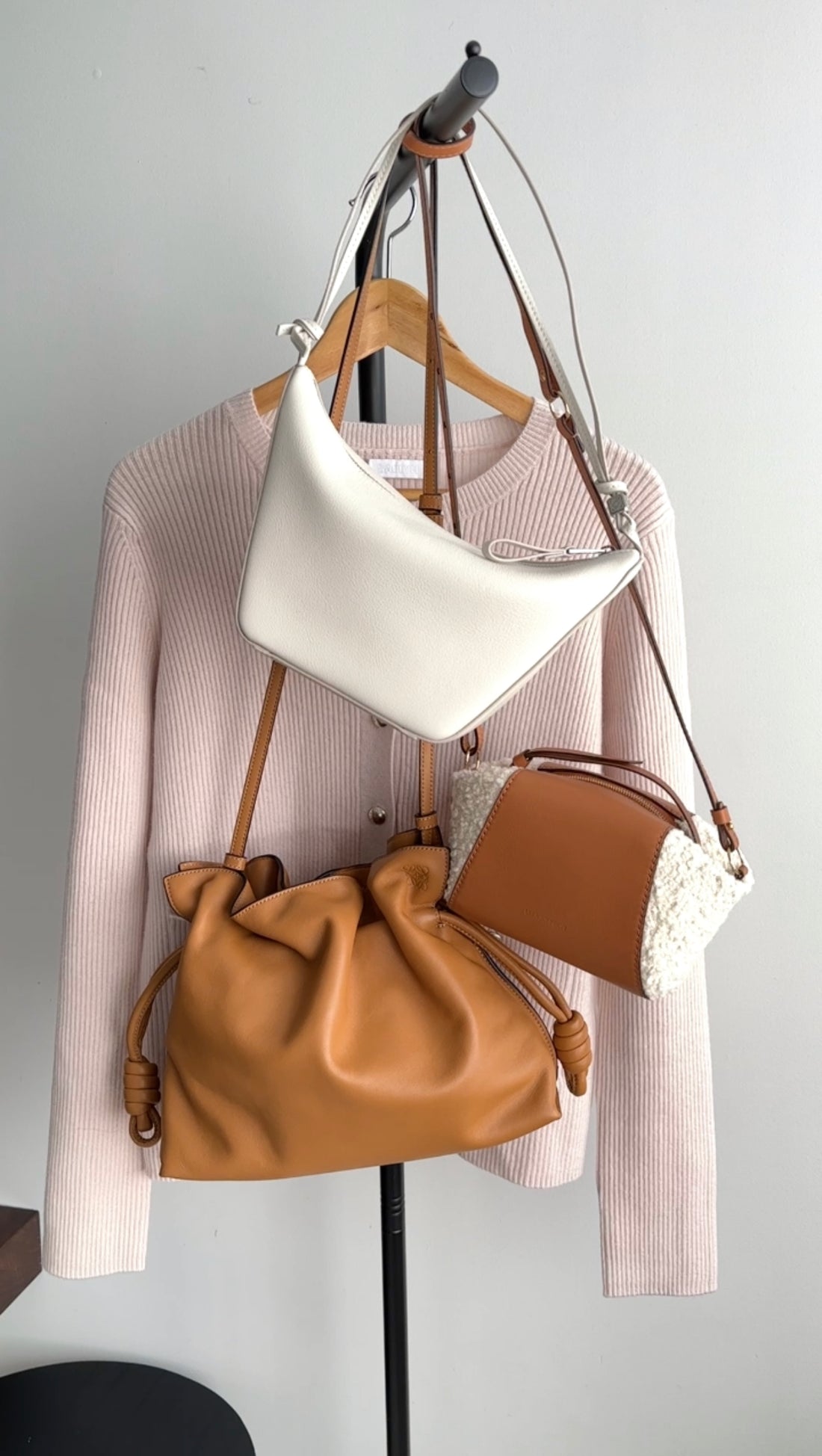 Loewe Tan Leather Medium Flamenco Knot Bag