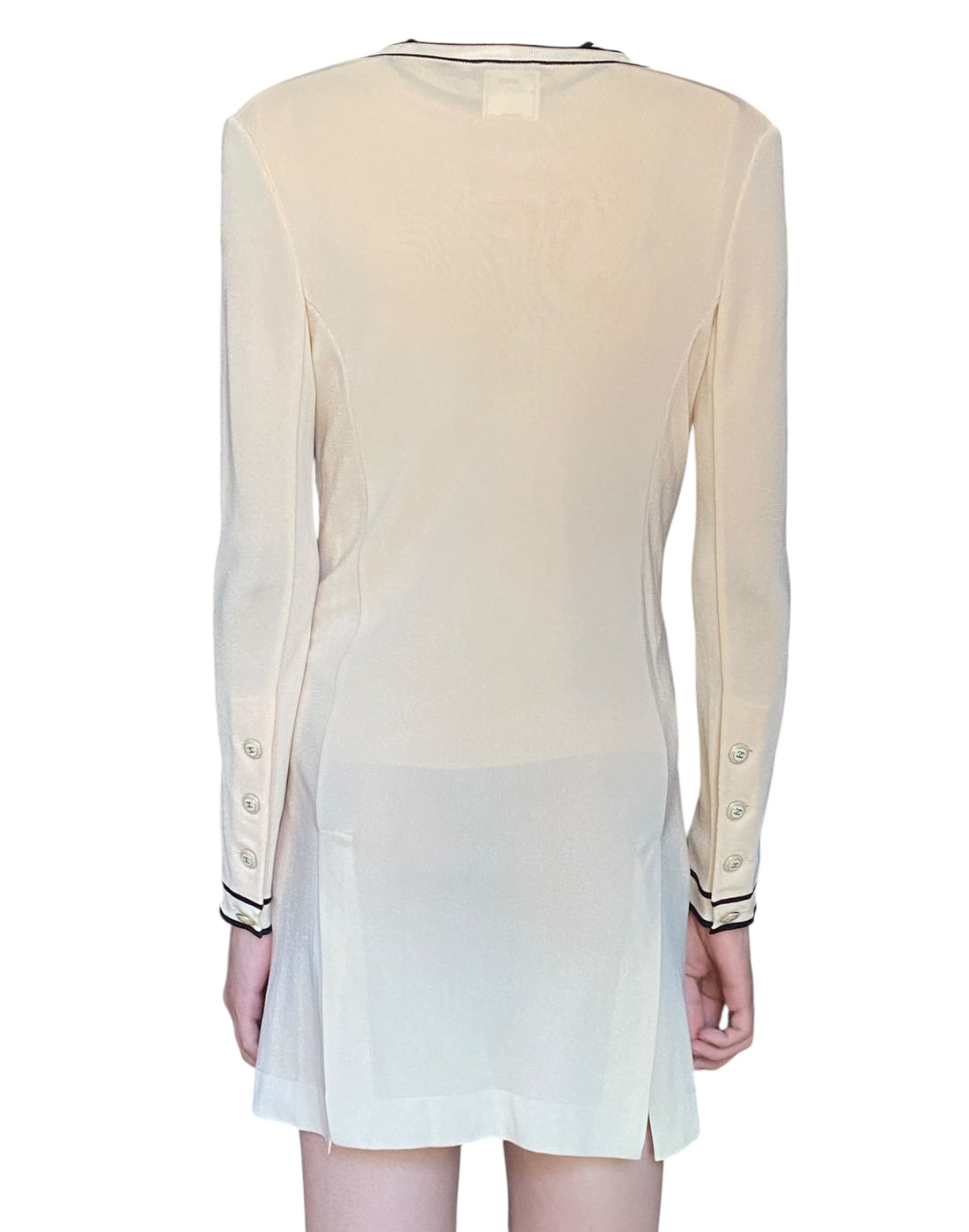 Chanel Beige 2014 Knit Tank Cardigan / Dress Twin Set - FR36 / US 4 I MISS YOU VINTAGE Chanel Beige 2014 Knit Tank Cardigan / Dress Twin Set - FR36 / US 4 I MISS YOU VINTAGE