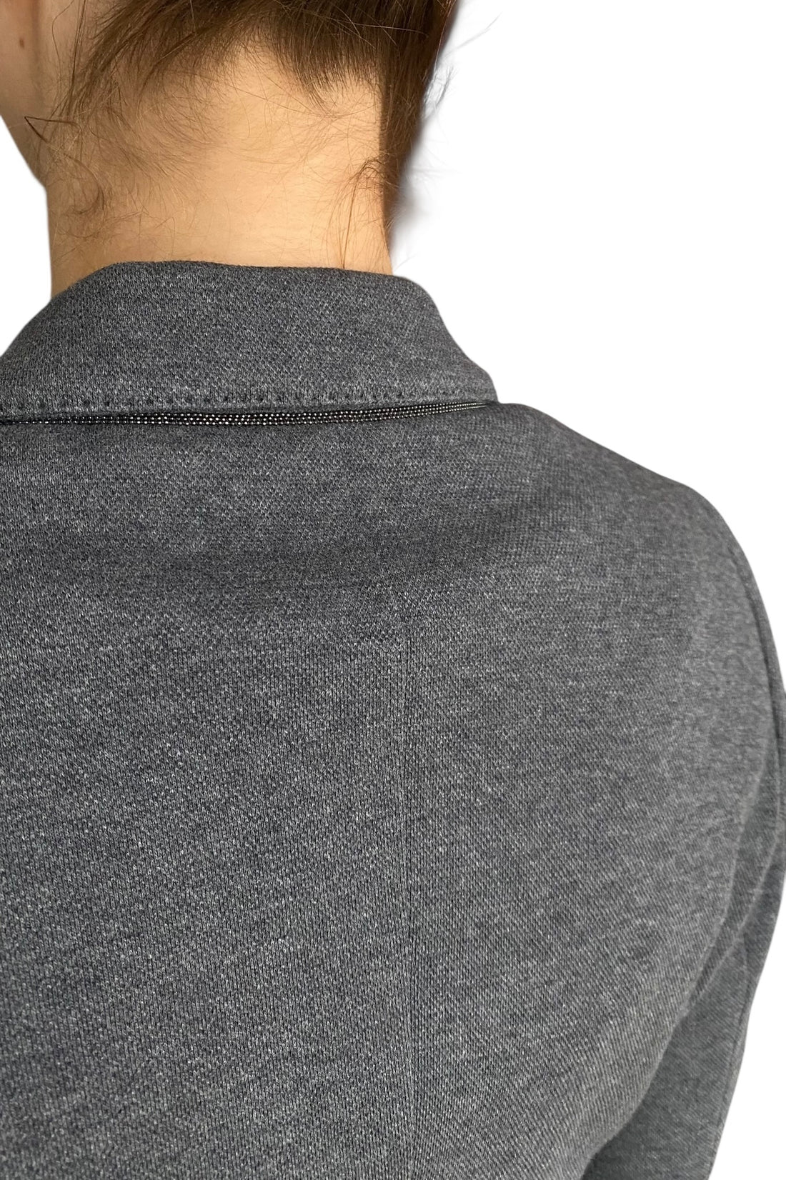 Brunello Cucinelli Grey Badge Detail Piqué Blazer - IT 40 / US 4