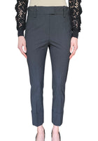 Brunello Cucinelli Grey Monili Trim Cuff Slim Trousers - IT 36 / US 4