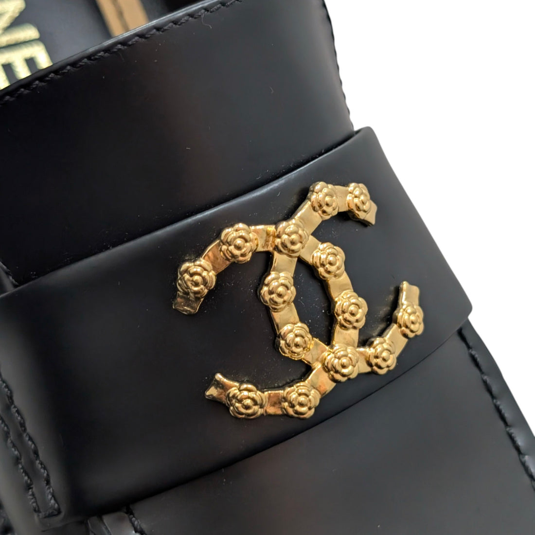 Chanel 24S Camelia CC Black Calfskin Loafer - 37