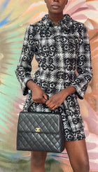 Chanel Black Vintage 1997 Caviar Leather Coco Top Handle Jumbo Kelly Bag