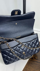 Chanel Midnight Navy Lambskin Jumbo Classic Double Flap Bag GHW
