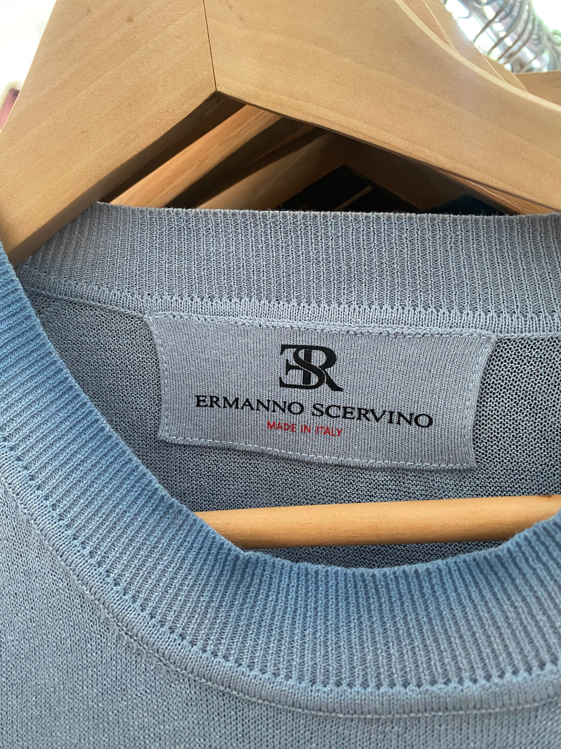 Ermanno Scervino Blue Knit Tee - M