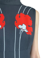 Prada Black Peony Print Maxi Dress - IT 44 / US 8