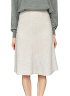 Brunello Cucinelli Ivory Wool & Mohair Boucle Midi Skirt - US 12