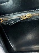 Hermes Vintage 1979 Black Box Calf Leather Sellier Kelly 32 Bag