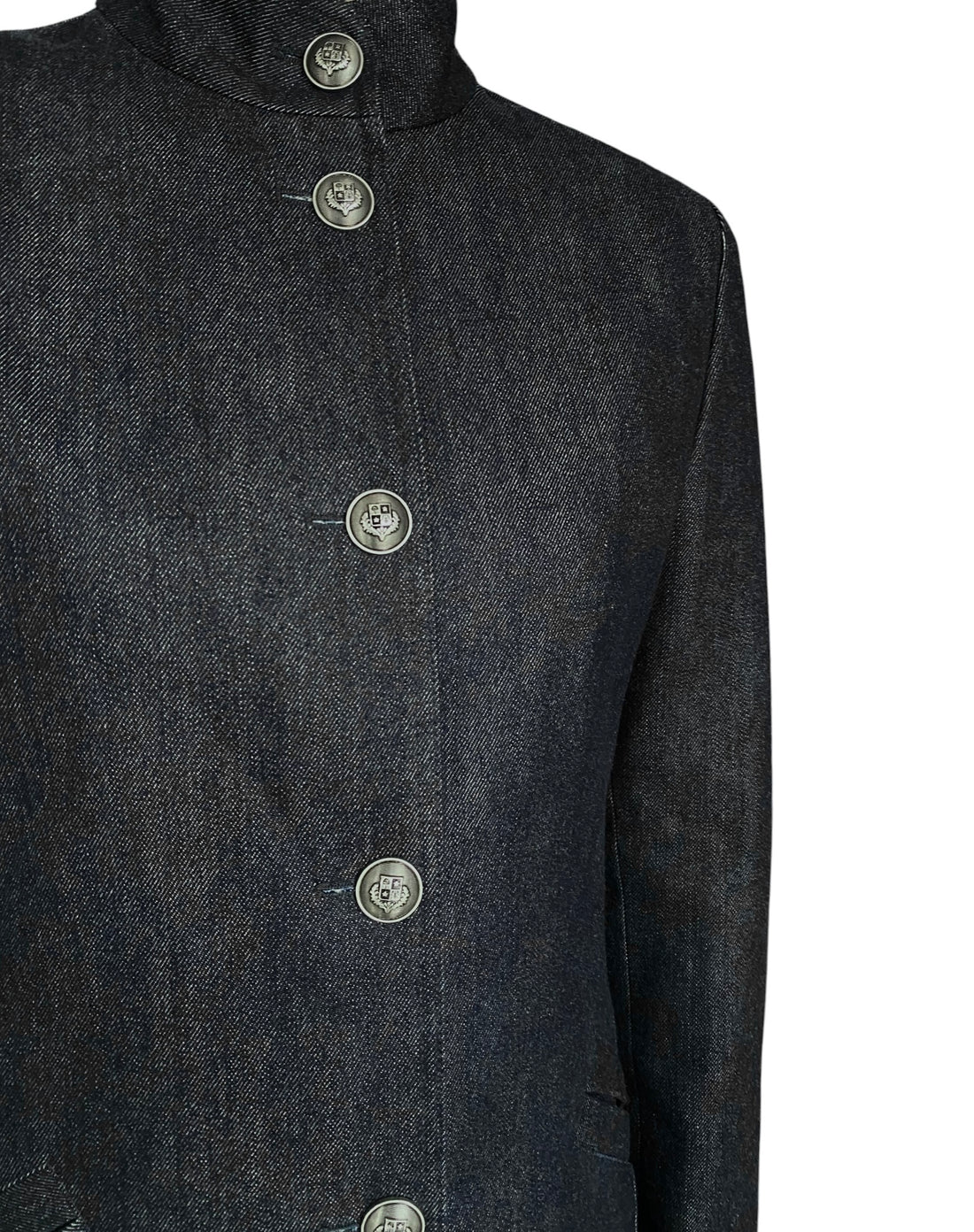Loro Piana Dark Blue Denim “Nataniel” Button Blazer - 40 / US 4-6