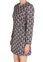 Giambattista Valli Pink & Green Wool Blend Tweed Long Sleeve Mini Dress - IT 44 / M / US 6