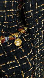 Chanel Cruise 2011 Black & Orange Multicolour Tweed Cropped Cardigan - FR 42 / US 8