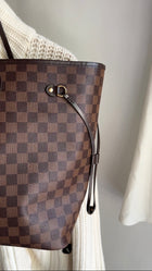 Louis Vuitton Damier Ebene Neverfull GM Red Interior