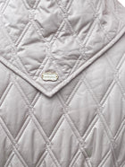 Agnona Ecru Quilted Padded Long Coat with Scarf - 40 / US 6