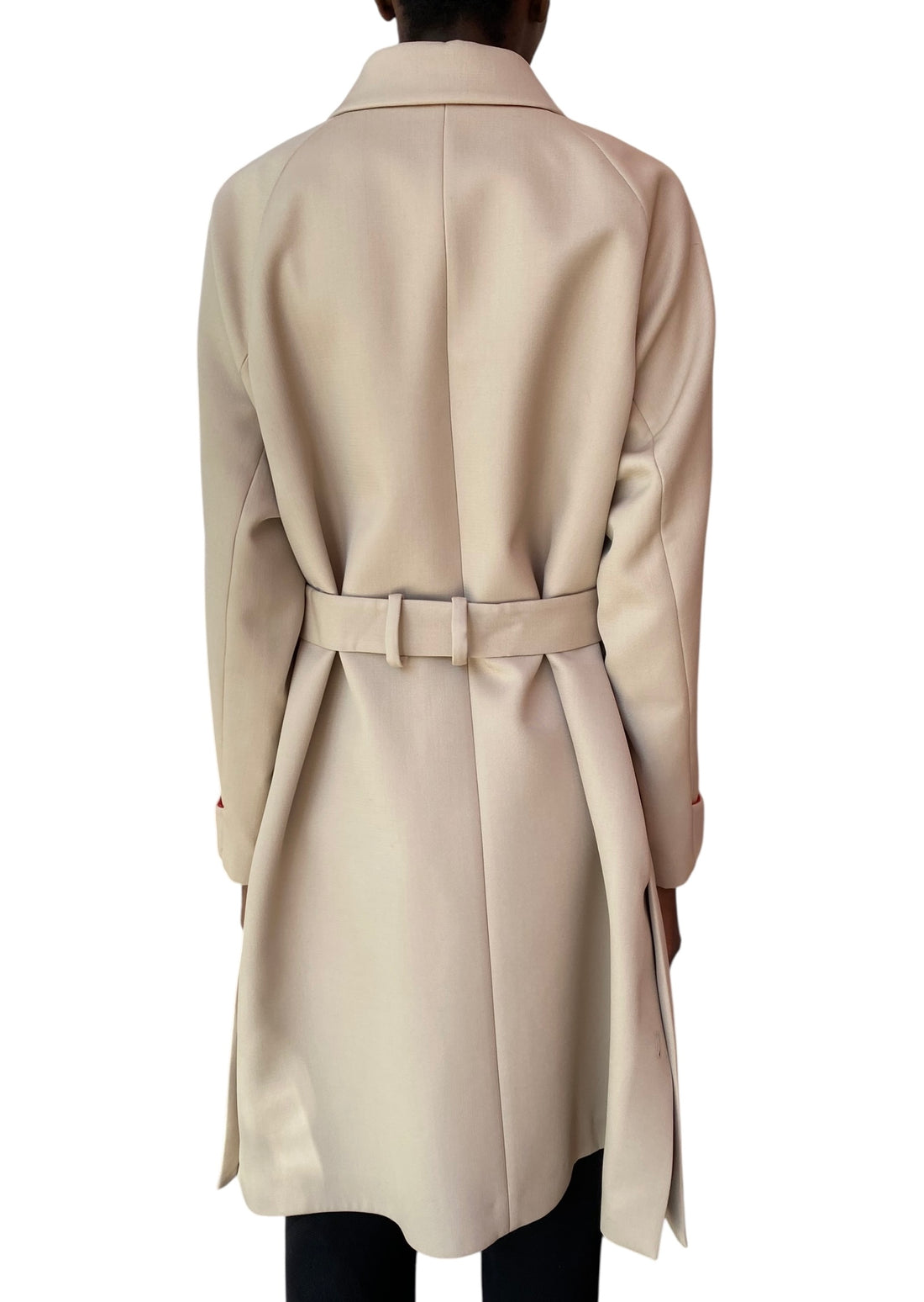 Giorgio Armani Beige Wool Cashmere Car Coat - 42 / US 6