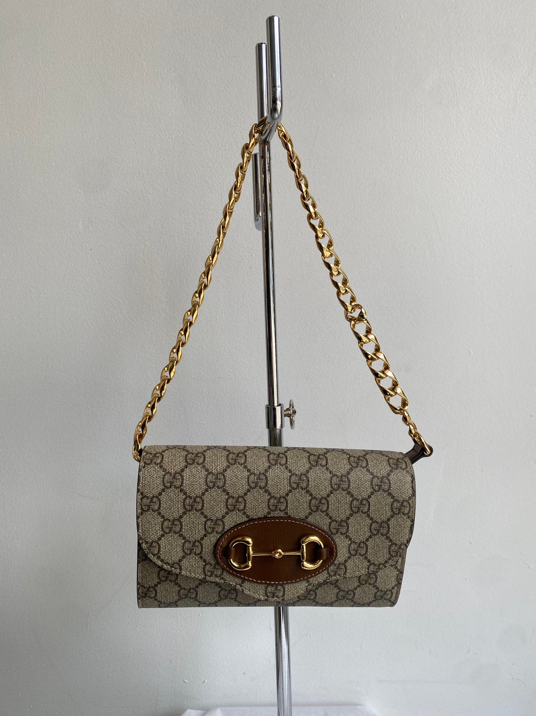 Gucci 1995 Monogram Horsebit Flap Bag