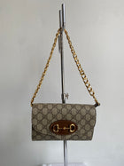 Gucci 1995 Monogram Horsebit Flap Bag