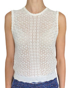 Doen White Crochet Knit “Lea” Tank Top - M / US 6