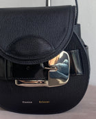 Proenza Black Leather Mini Buckle Bag