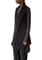 Rick Ownes Black Alpaca Wrap Cardigan - L