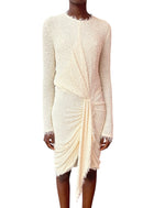 Isabel Marant Ecru Boucle Longlseeve Dress -  40 / US 8