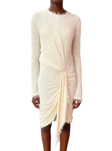 Isabel Marant Ecru Boucle Longlseeve Dress -  40 / US 8